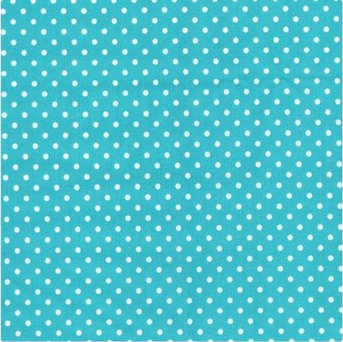 Excellent Quality Pastel Turquoise Aqua 3mm Spotty Polka Dot 100% Cotton Poplin Fabric 130gsm Sewing Quilting Craft Home Decor