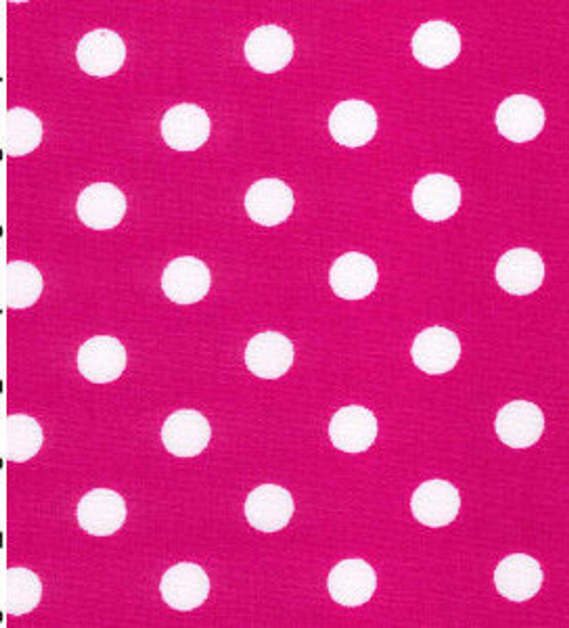 Excellent Quality Cerise 22mm Large Spotty Polka Dot 100% Cotton Poplin Fabric 130gsm Sewing Quilting Craft Home Decor