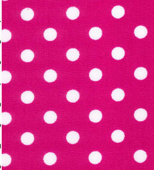 Excellent Quality Cerise 22mm Large Spotty Polka Dot 100% Cotton Poplin Fabric 130gsm Sewing Quilting Craft Home Decor