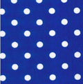 Excellent Quality Royal Blue 22mm Large Spotty Polka Dot 100% Cotton Poplin Fabric 130gsm Sewing Quilting Craft Home Decor