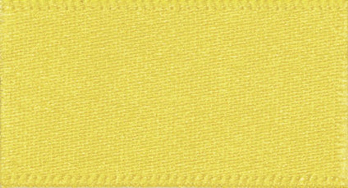 5 Metres Yellow - Double Faced Satin Fabric - 10mm - Clothes, Funishing, Craft