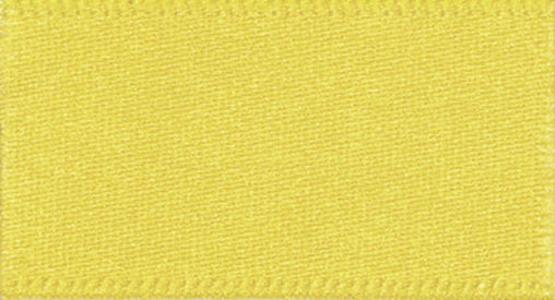 5 Metres Yellow - Double Faced Satin Fabric - 10mm - Clothes, Funishing, Craft