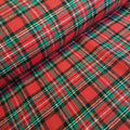 Brushed Red Tartan Checks Fabric 100% Cotton - Half a metre - 150cm/60" wide Soft to Touch Green/Black/White