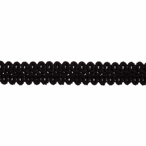 2m x Black Braid Gimp 15mm Excellent Quality Trimming Metre, Clothes, Funishing, Craft