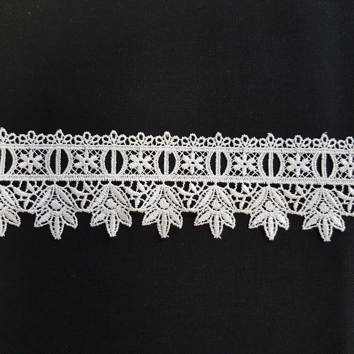 2"/50mm Cream Flowers Floral Excellent Quality Delicate Intricate Guipure Lace Trimming Ribbon - by the metre - Tailortime