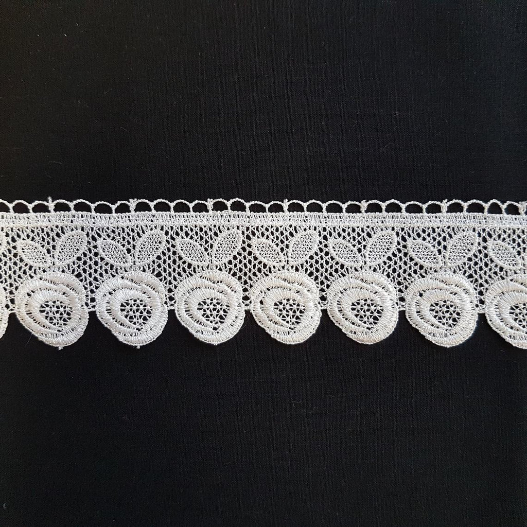 2"/50mm Cream Roses Flowers Floral Excellent Quality Delicate Intricate Guipure Lace Trimming Ribbon - by the metre - Tailortime