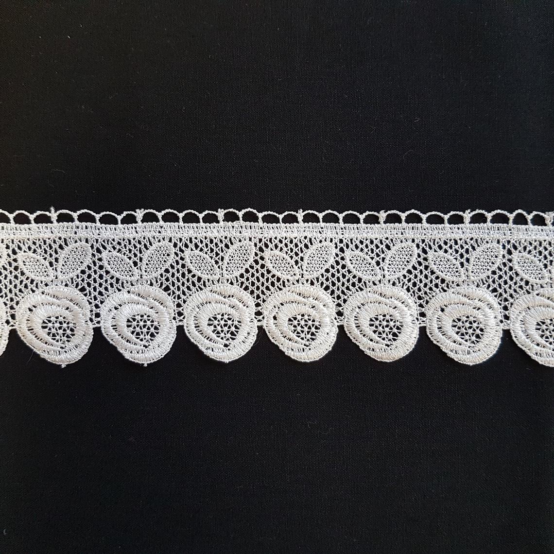 2"/50mm Cream Roses Flowers Floral Excellent Quality Delicate Intricate Guipure Lace Trimming Ribbon - by the metre - Tailortime