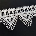 2.75"/72mm Cream Scallop Drop ZigZag Excellent Quality Delicate Intricate Guipure Lace Trimming Ribbon - by the metre - Tailortime