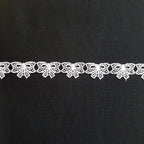5/8"/17mm White Small Bows Gift Cute Excellent Quality Delicate Intricate Guipure Lace Trimming Ribbon - by the metre