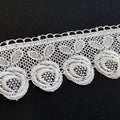 2"/50mm Cream Roses Flowers Floral Excellent Quality Delicate Intricate Guipure Lace Trimming Ribbon - by the metre - Tailortime
