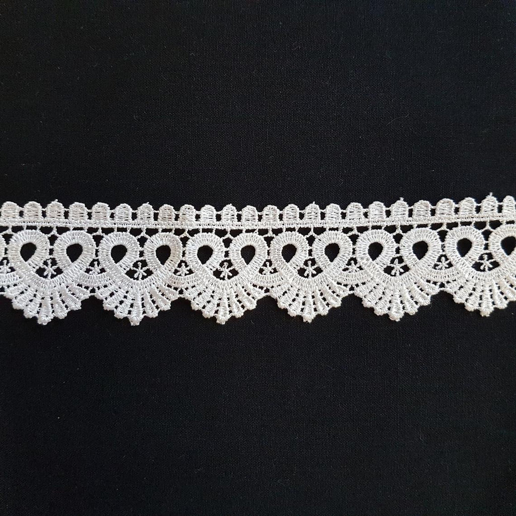 2.25"/35mm Cream Swirls Scalloped Anqitue Excellent Quality Delicate Intricate Guipure Lace Trimming Ribbon - by the metre