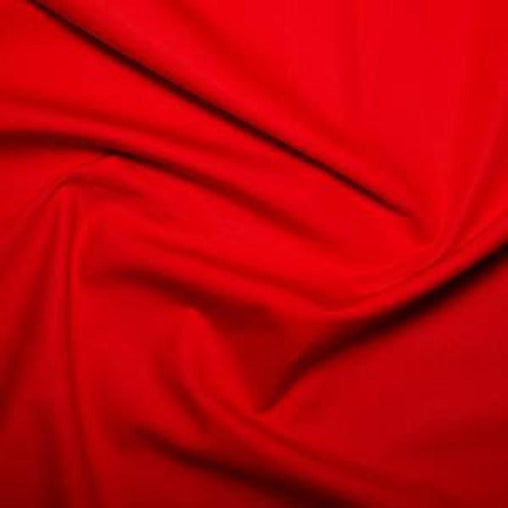 Excellent Quality Plain Red 100% Cotton Poplin Fabric 121gsm Sewing Quilting Craft Home Decor