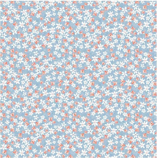 Pastel Petit Flowers Peach Blue Blender Excellent Quality 100% Cotton Fabric Craft Sewing Clothes Home Decor 60" Wide Per Large Fat Quarter