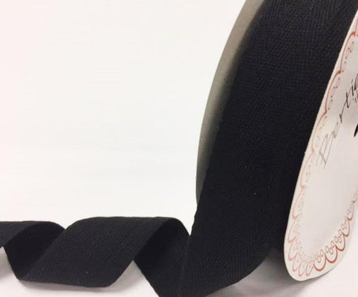 2 metres Black 40mm Cotton Herringbone Tape Webbing Ribbon Craft Sewing