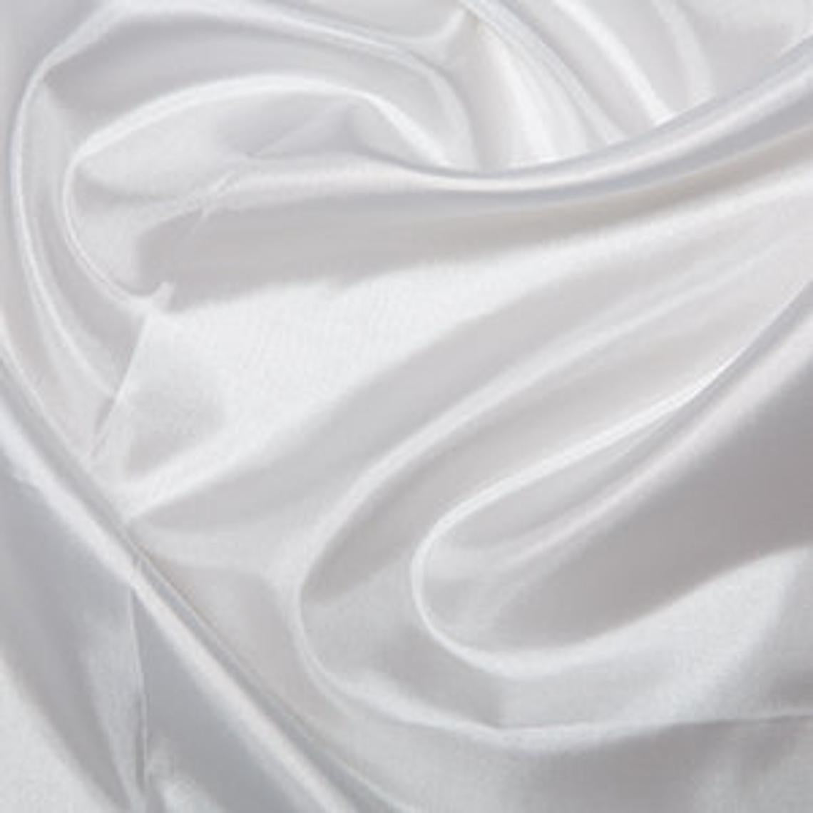 White Silk Polyester Habotai Lining Clothes Dresses 58" Wide Fabric Smooth Lustrous Lightweight Material 5 Metres
