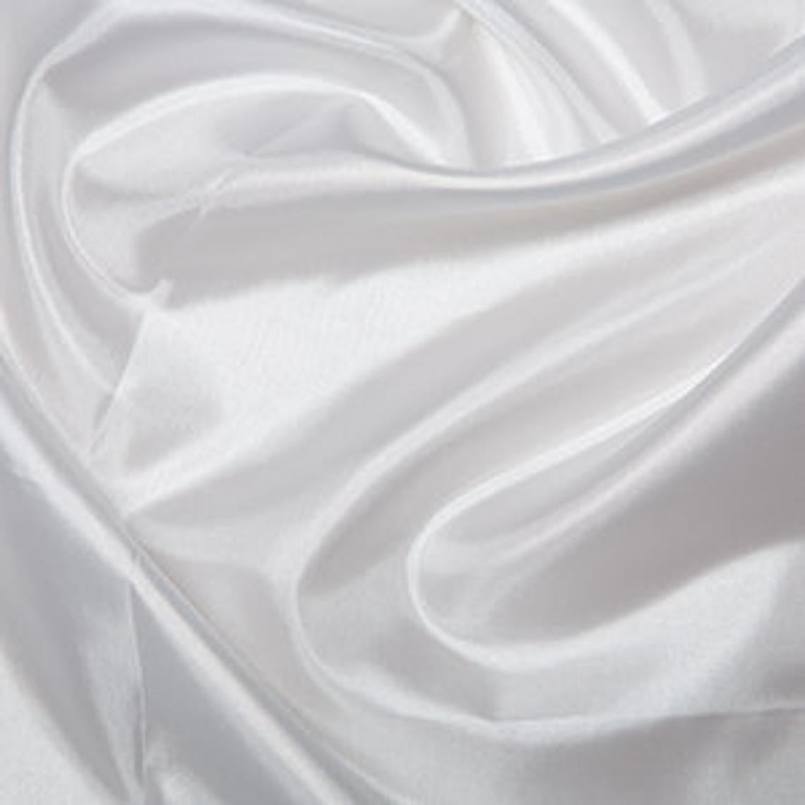 White Silk Polyester Habotai Lining Clothes Dresses 58" Wide Fabric Smooth Lustrous Lightweight Material 5 Metres