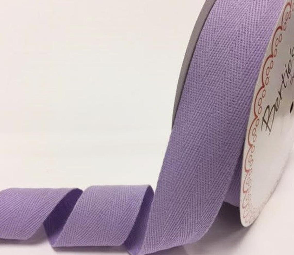 2 metres Lilac Purple 40mm Cotton Herringbone Tape Webbing Ribbon Craft Sewing