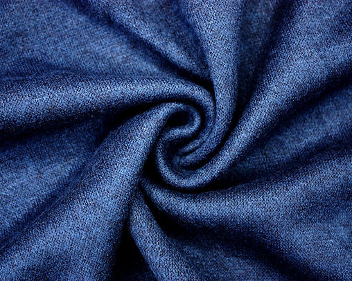 Melange Knit Winter Jersey Navy Blue Designs Jersey Dress Dresses Stretch Fabric Soft & Luxurious 156cm (60") - Half a Metre