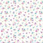 Pink, Purple & Blue Petit Flowers Novelty Excellent Quality 100% Cotton Fabric Craft Sewing Clothes Home Decor Wide Per Large Fat Quarter