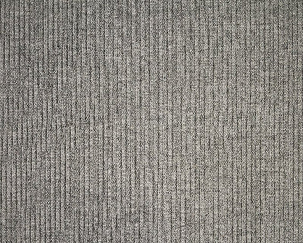 Ribbing Grey Jersey Dress Dresses Tubular Rib Stretch Fabric Soft & Luxurious Cotton 27cm - Half a Metre - Cuffs Neckbands Waistbands
