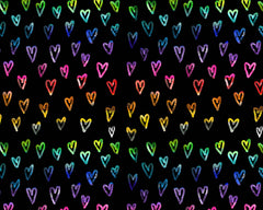 95% Cotton 5% Elastane Glow Stick Hearts Jersey 57