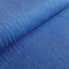 Light Colour - Lightweight Washed 4oz Denim 100% Cotton Fabric Material  145cm (57.5) Wide