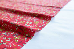 Holly Red Christmas Star Stockings : Christmas Designs Fabric Polycotton : Half Meter