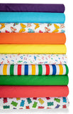 10 x Polycotton Fat Quarter Fabric Bundle | Children Assortment Plain Spotty Stripes