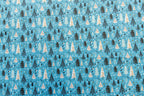 Trees Grey Blue Red Designs Christmas Fabric Polycotton : Half Meter