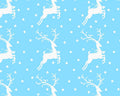 Reindeer Stars Blue White Red Designs Christmas Fabric Polycotton : Half Meter