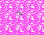 Festive Ho Ho Sage Pink Red Designs Christmas Fabric Polycotton : Half Meter - Tailortime