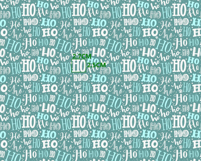 Festive Ho Ho Sage Pink Red Designs Christmas Fabric Polycotton : Half Meter