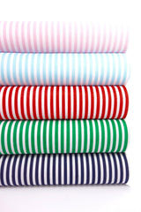 5 x Polycotton Fat Quarter Fabric Bundle | Thin Stripes Multicolour