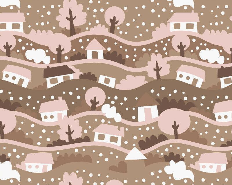 Snow Globe Scene Blue Beige Sky Designs Christmas Fabric Polycotton : Half Meter - Tailortime