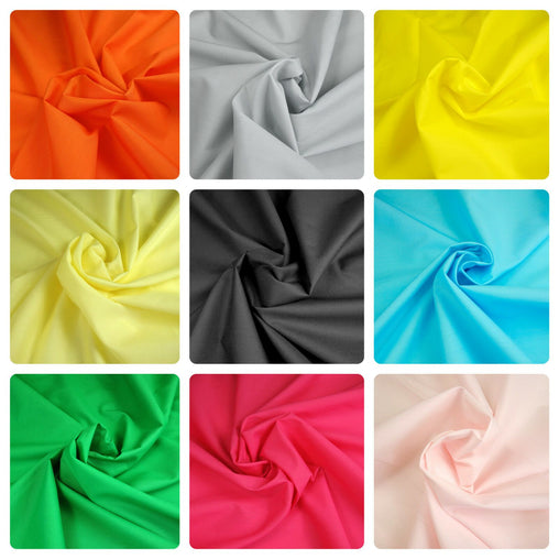 QUALITY PLAIN POLYCOTTON FABRIC MATERIAL CRAFT DRESS INTERIOR FAT QUARTER METRE SAMPLE